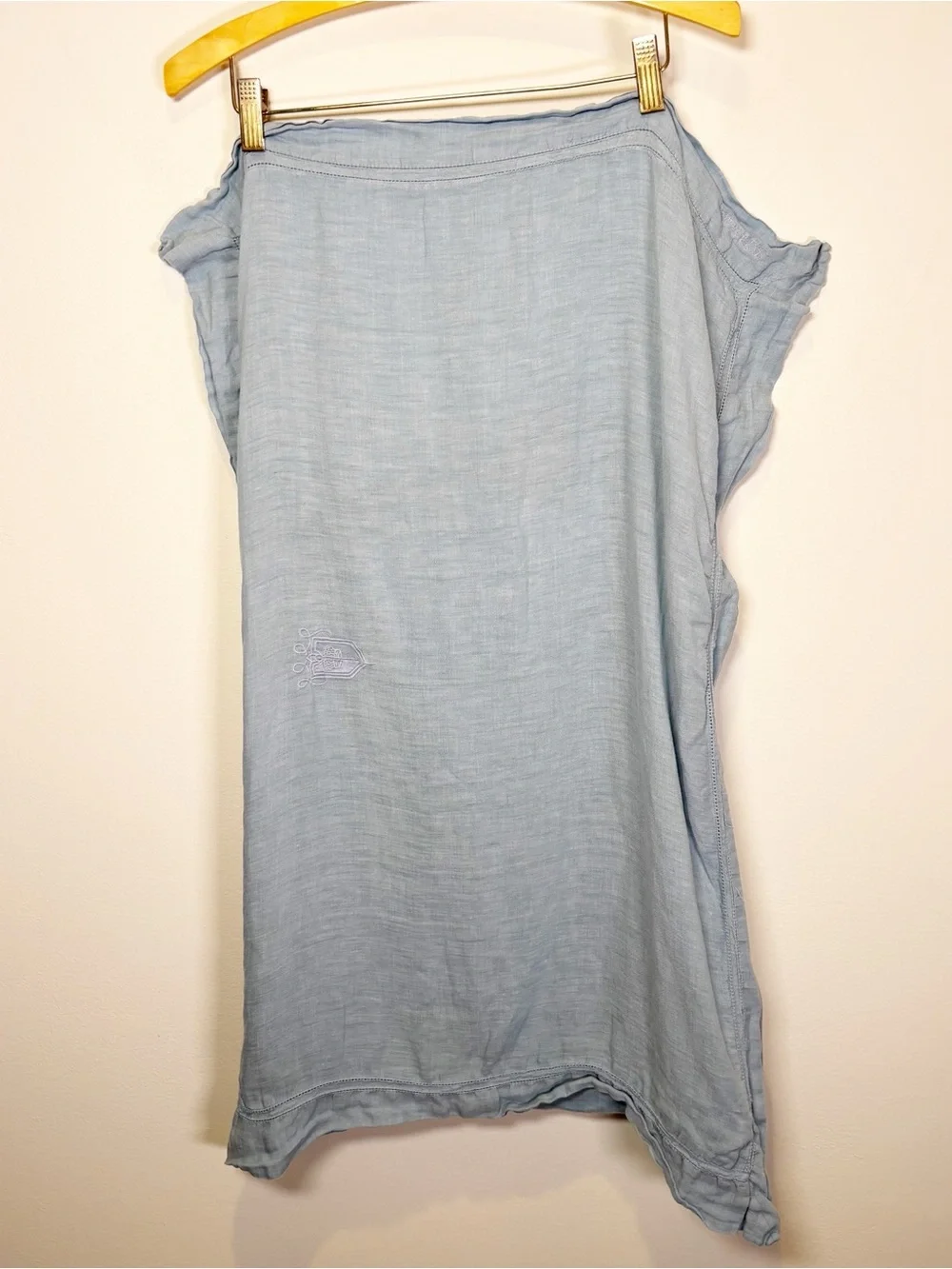 D. Porthault Paris Linen Blue King Pillow Sham
